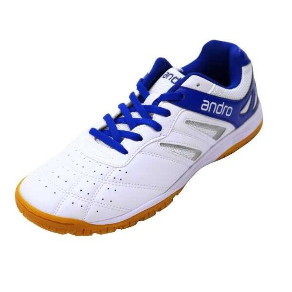 アンドロ ANDRO シャッフルステップ 卓球シューズ [サイズ：24.0cm] [カラー：ホワイト×ブルー] #352207 SHUFFLE STEP