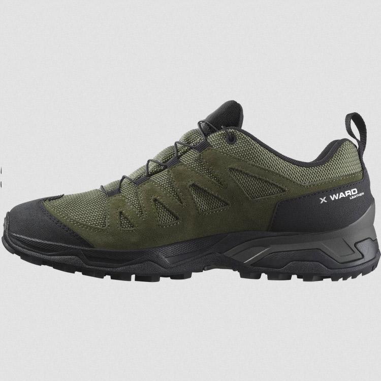 サロモン Xワード レザー ゴアテックス 26.0cm ディープライカングリーン×ブラック #L47182200 SALOMON GORE TEX サロモン Xワード レザー ゴアテックス 0cm #L47182200 SALOMON WARD LEATHER アウトドア
