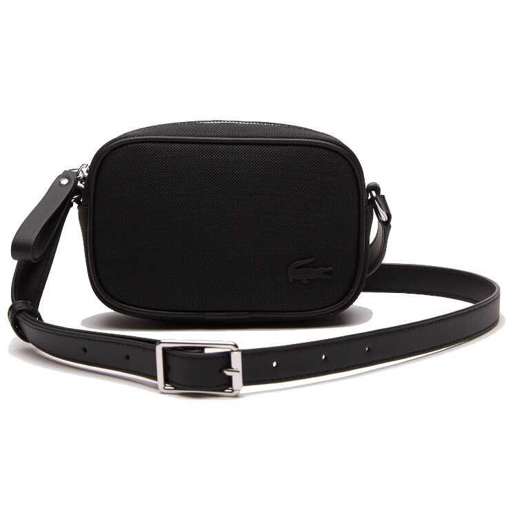 ラコステ デイリーライフスタイル ラウンドスクエアスモールショルダーバッグ ブラック 16×11×6cm #NF4253DB-000 LACOSTE LACOSTE（ラコステ） デイリーライフスタイル ラウンドスクエア