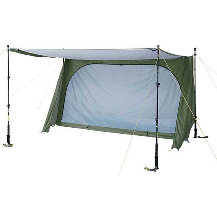 プロモンテPuroMonte キャンプ ウトド テント BOKUNOKICHI-1 2人用 VB200 オリーブOLV F PUROMONTE（プロモンテ） BOKUNOKICHI-1 2人用パップテント 開口205