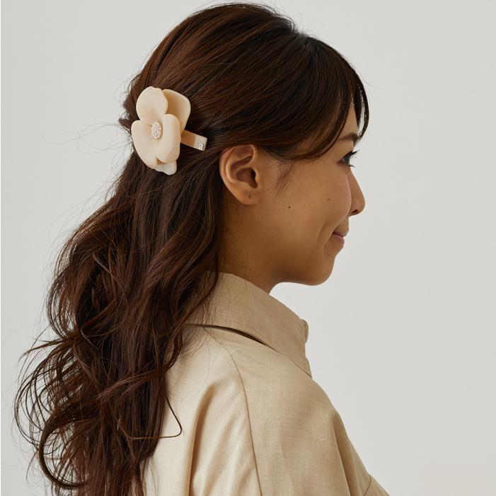 アレクサンドルドゥパリ バレッタ カメリアバレッタ 8cm ALEXANDRE DE PARIS LES CAMELIAS BARRETTE