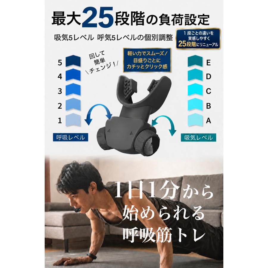 医師監修】 COQLY 呼吸筋トレーナー 肺活量 トレーニング 器具 腹式