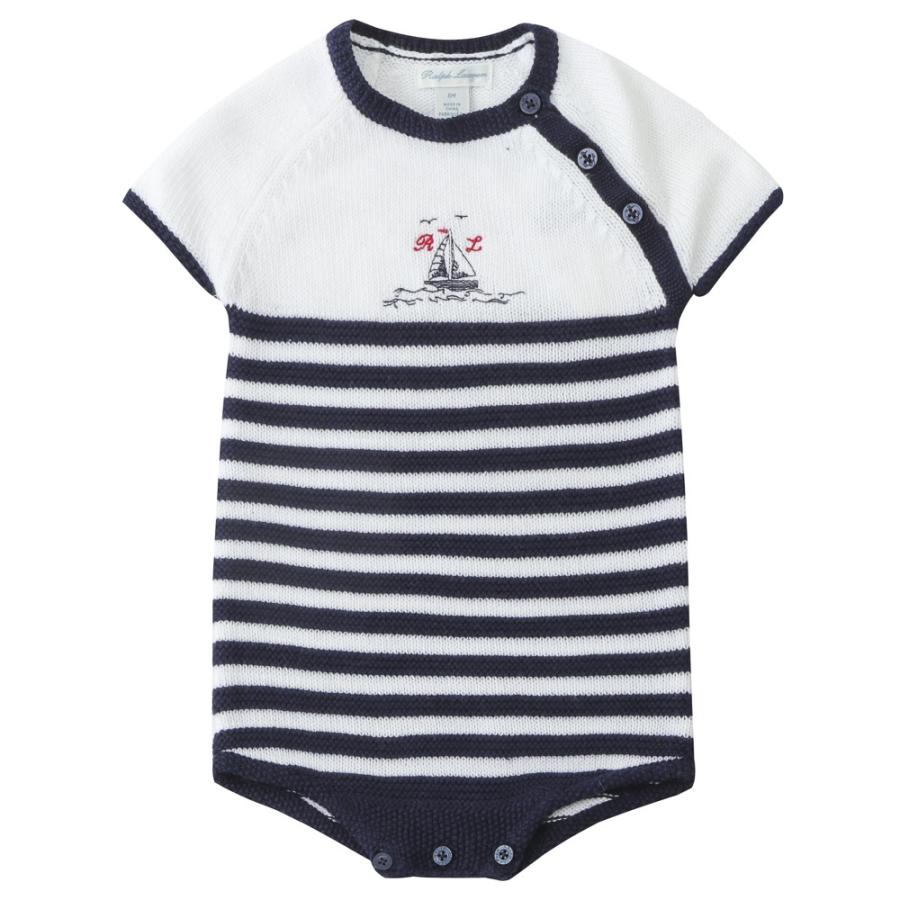 ポロ ラルフ ローレン POLO RALPH LAUREN ベビー 半袖 ロンパース カバーオール ビッグポニー ストライプ 男の子 ポロ :prl-op-038:BeautyHolister 通販 新品 ラルフローレン ポニー ワンポイント 半袖 ロンパース 80 12M
