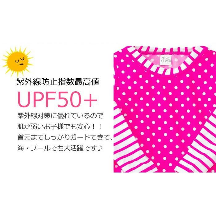 ラッフルバッツ 水着 ラッシュガード ベビー キッズ ロングスリーブ 水玉 フリル ポルカドットrufflebutts Rb Lrbg 001 ビューティホリック 通販 Yahoo ショッピング