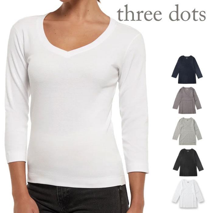 Three dots model S スリードッツ 美品 three dots（スリー ドッツ） 【並行輸入品】スリードッツ Tシャツ V