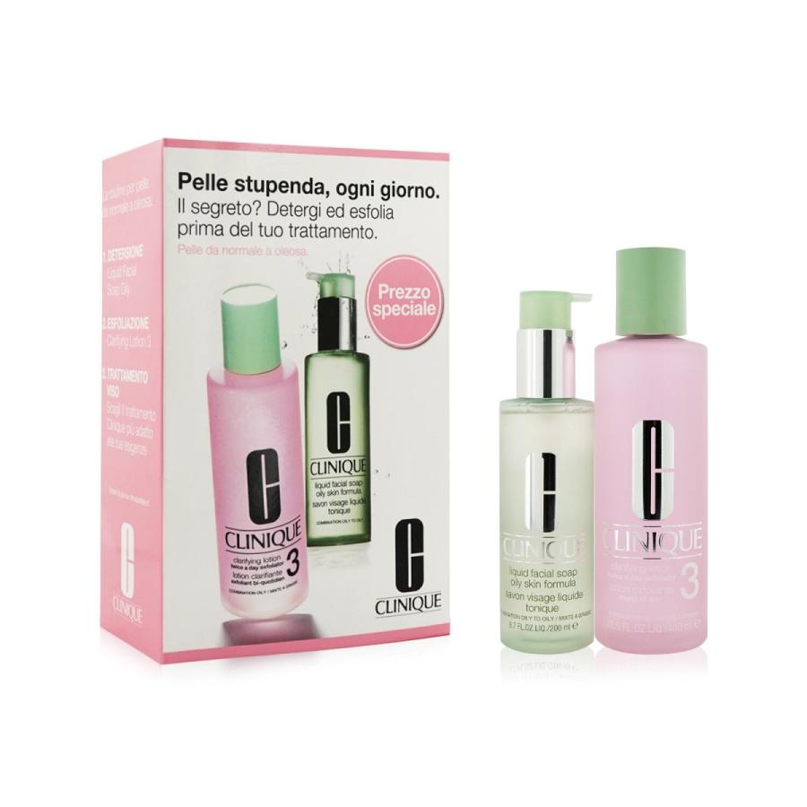 クリニーク セット&コフレ Clinique ギフトセット Cleansing + Exfoliation Set: Clarifying Lotion 3 400ml/13.5oz Liquid Facial Soap Oily Skin|beautylover|02