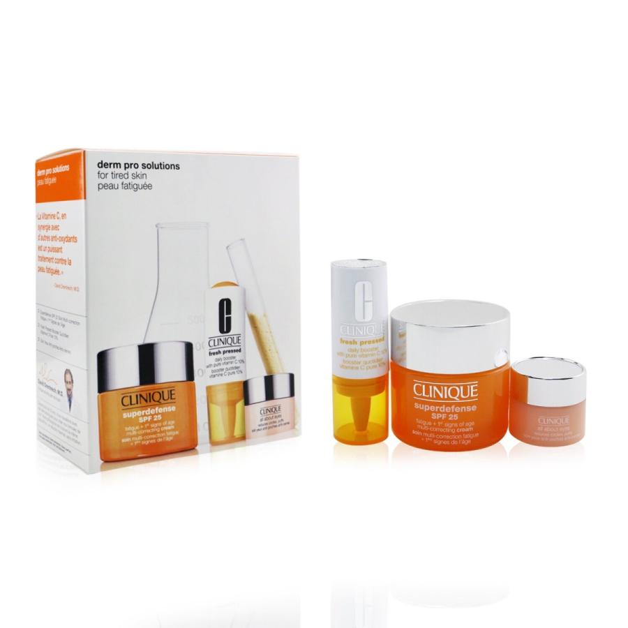 クリニーク セット コフレ Clinique ギフトセット Derm Pro Solutions For Tired Skin Superdefense Spf25 50ml Fresh Pressed Daily Booster Beauty Lover 海外コスメ 通販 Yahoo ショッピング