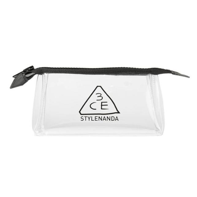 人気デザイナー 3ce クリアー ポーチ 小