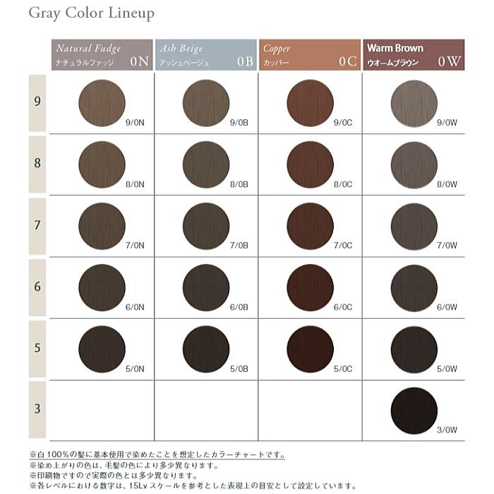 HUE ナンバースリー ヒュウ グレイ カラー 7/0B 80g アッシュベージュ