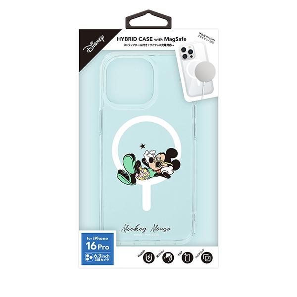 PGA PGD24BMGPT01MKY iPhone 16 Pro用 MagSafe対応 ハイブリッドケース Premium Style ミッキーマウス PG-D24BMGPT01MKY