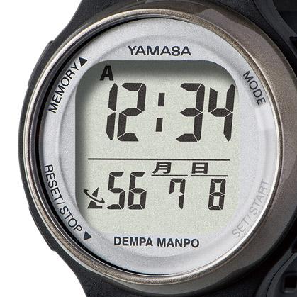 (未使用･未開封品)時刻合わせ不要の電波ウォッチ万歩計 黒/シルバー 紳士用 時刻合わせ不要の電波ウォッチ万歩計 黒/シルバー 紳士用