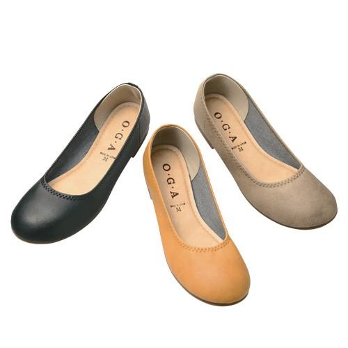 「日本製 カジュアルバレエシューズ（全3色） 軽量約150g フラットシューズ ぺたんこ靴 シューズ パンプス レディース 婦人 ミセス