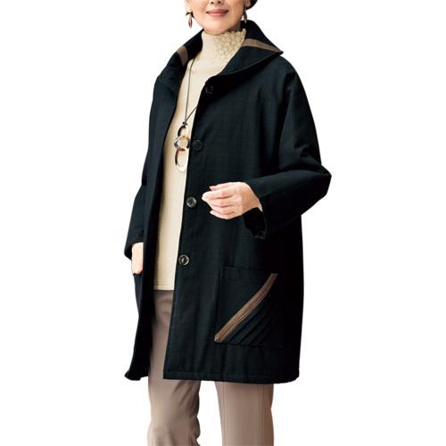 送料無料 秋冬 中わた入り和調コート ブラック系 ハーフコート レディース 婦人服 ミセス シニア 女性 黒系 和柄 和風 おしゃれ モダン 中綿 P585 P585 ビューティーショップ 通販 Yahoo ショッピング