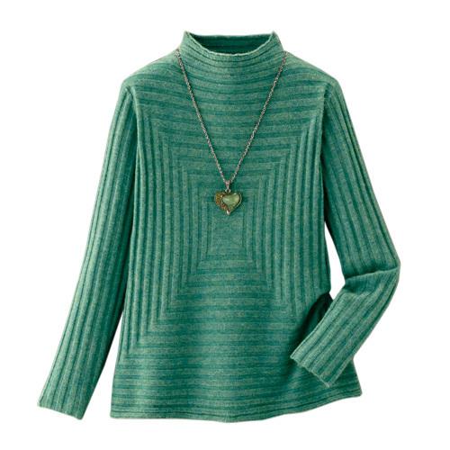 秋冬 変化編みセーター グリーン系 ニット セーター レディース 婦人服 ミセス シニア 女性 緑系 ハイネックセーター デザインニット おしゃれ P5 P5 ビューティーショップ 通販 Yahoo ショッピング