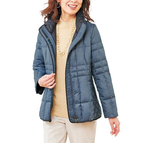 送料無料 秋冬 すっきり配色ダウンジャケット 全3色 ダウンコート レディース 婦人服 ミセス シニア 女性 ブルー ホワイト ネイビー P206 P206 ビューティーショップ 通販 Yahoo ショッピング
