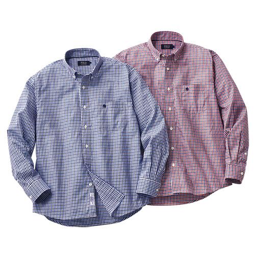 Callaway メンズ L ボタンダウンシャツ 赤青チェック 楽天市場