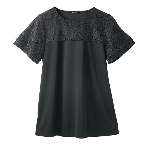 日本製 フォーマル華やかレースチュニック（全2色） 喪服 礼服 礼装