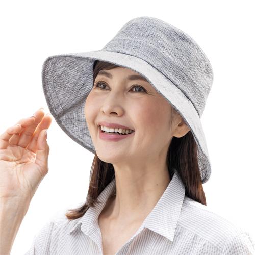 日本製 近江の麻 お出かけ日よけ帽子 全3色 麻100％ 帽子 ハット UV