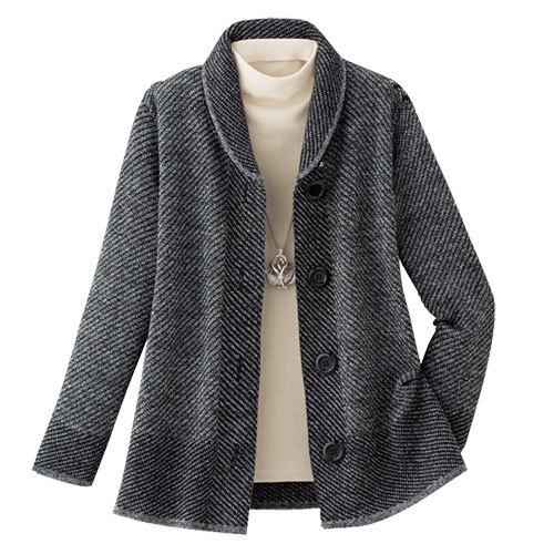 秋冬 杢調衿付ニットジャケット 日本製 アウター レディース 婦人服 ミセス シニア グレー バイヤス柄 外套 羽織り オシャレ おでかけ P Su 4 ビューティーショップ 通販 Yahoo ショッピング