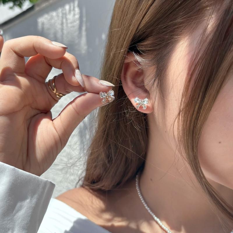 リボン セット ピアス 3SET 韓国 アクセサリー シルバー ゴールド
