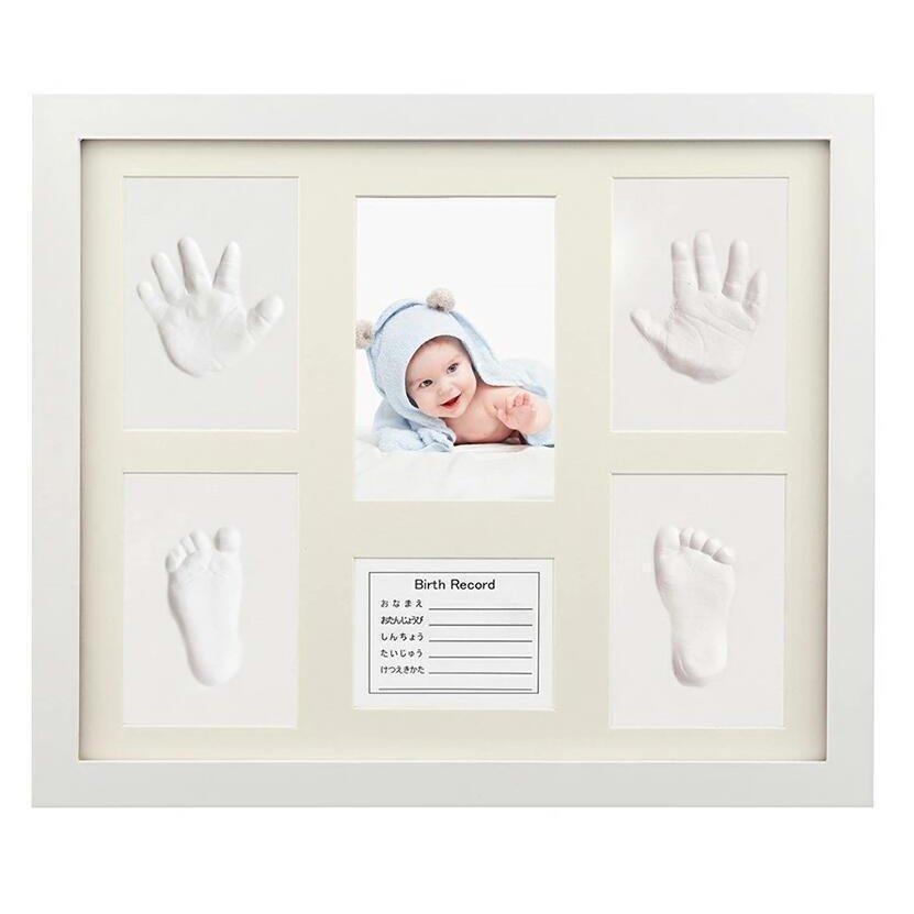 足形 置き掛け兼用 フォトスタンド フォトフレーム ベビーフレーム 手形 壁掛け スタンド 無毒で安全 赤ちゃん ベビーフレーム 内祝い 出産祝い の商品画像