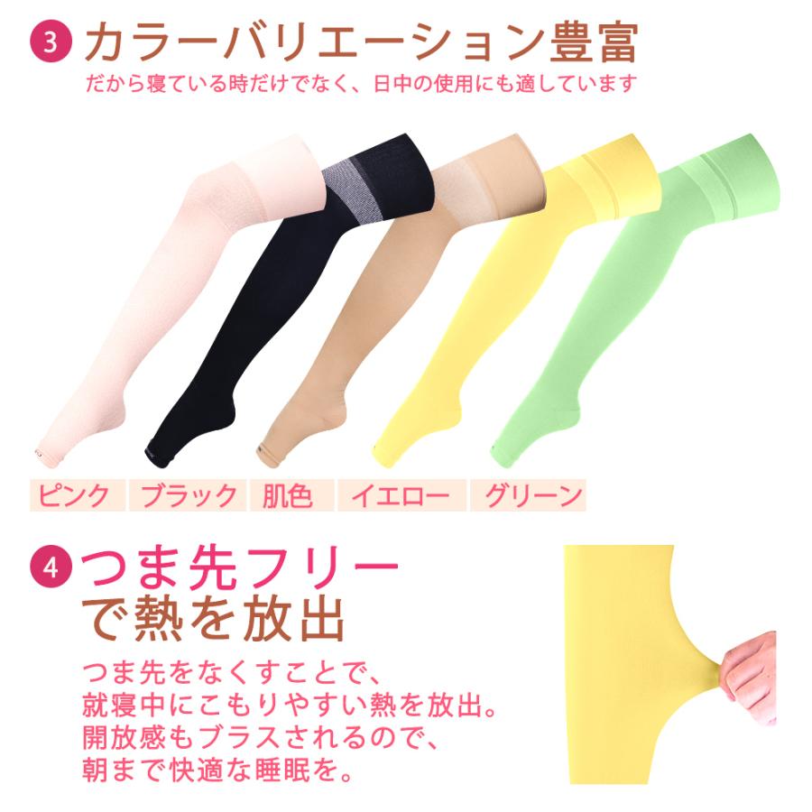 着圧ソックス スリムメイク美脚ナイトソックス 寝るとき 強圧 口コミ グッズ 静脈瘤着圧オープントゥソックス つま先なし 血行促進 足のむくみ 美脚ケア At03 Gerberamint 通販 Yahoo ショッピング