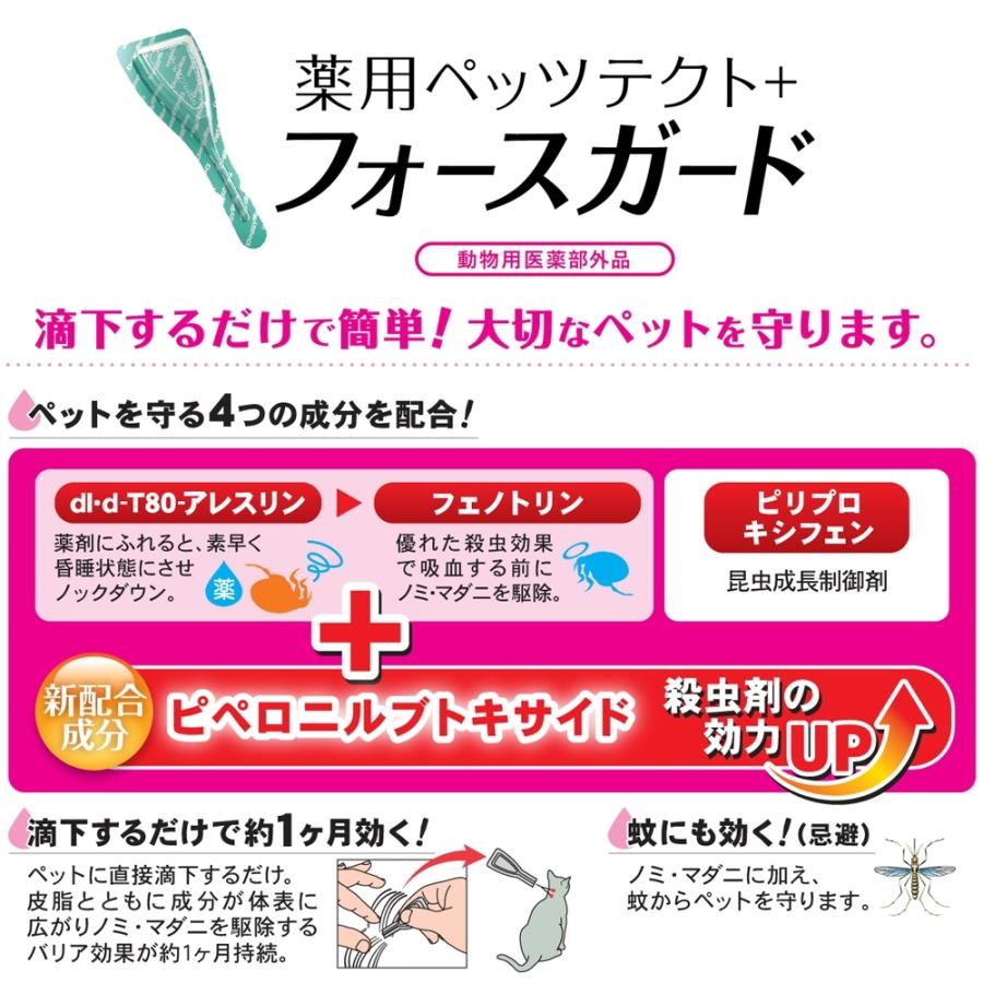 ドギーマンハヤシ 薬用ペッツテクト フォースガード 猫用 ３本入 ノミ ダニ駆除 ビーバートザンeショップ 通販 Paypayモール