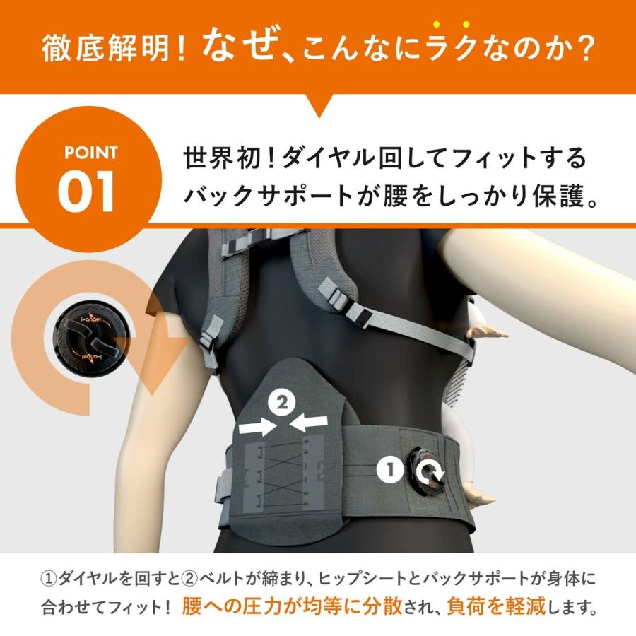アイエンジェル Dr.Dial オールインワン 3WAY ヒップシート 抱っこ紐