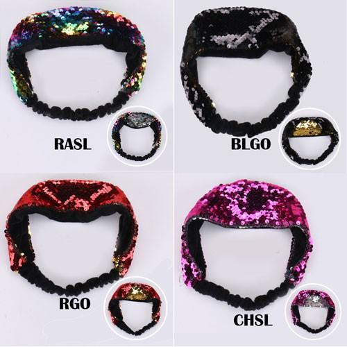 リバーシブル スパンコール ヘア バンド カチューム ダンス 衣装 子供