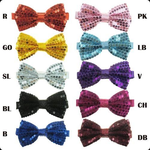 スパンコール 蝶ネクタイ 無地 サテン生地  メンズ レディース 通勤 ファッション パーティー イベント フォーマル カジュアル タイ ナロータイ | 