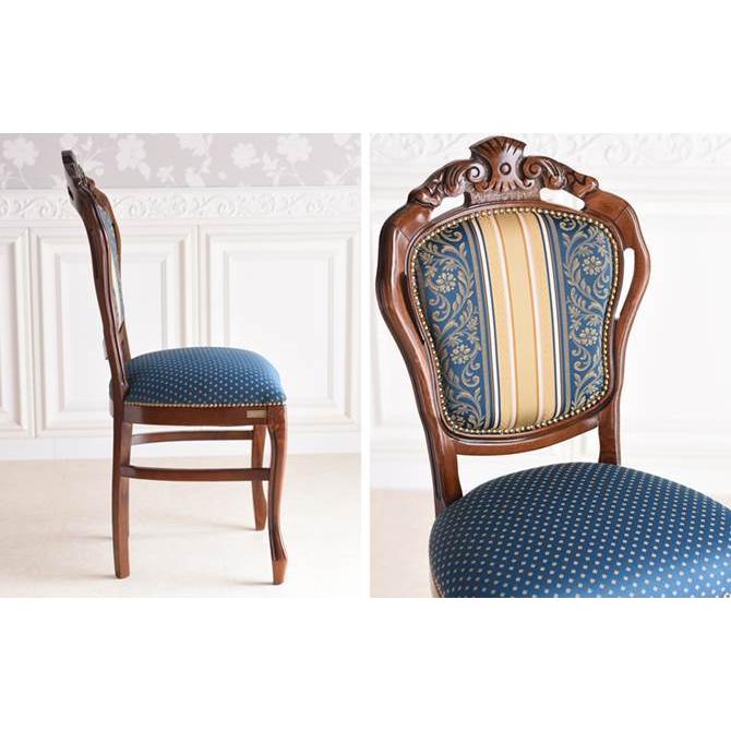 市場 アンティーク調 ブルー レトロ チェア 椅子 Blue 北欧風 アンティーク風チェア