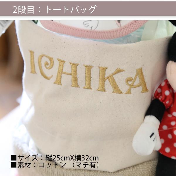 ディズニー ミニー おむつケーキ 男の子 女の子 即日発送 名入れ 出産祝い 人気 キャラクター おしゃれ オムツケーキ 送料無料 3段