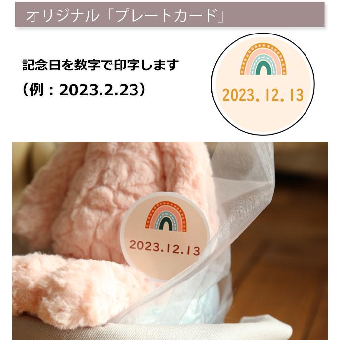 出産祝い おむつケーキ メリーマイヤー アニマル バルーン ぬいぐるみ  即日配送 おむつバック 名入れ刺繍 人気 オムツケーキ 送料無料 メッセージカード |  | 10