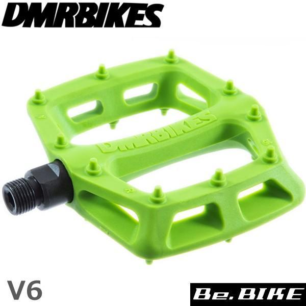 DMR BIKES V6 Plastic Pedal Cro-Mo Axle グリーン 自転車 ペダル(フラットペダル）