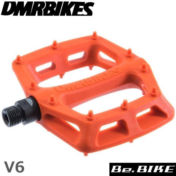 DMR BIKES V6 Plastic Pedal Cro-Mo Axle オレンジ 自転車 ペダル(フラットペダル）