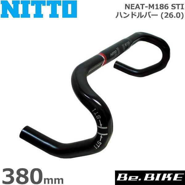 NITTO NITTO(日東) NEAT-M186 STI ハンドルバー (26.0) ブラック 380mm