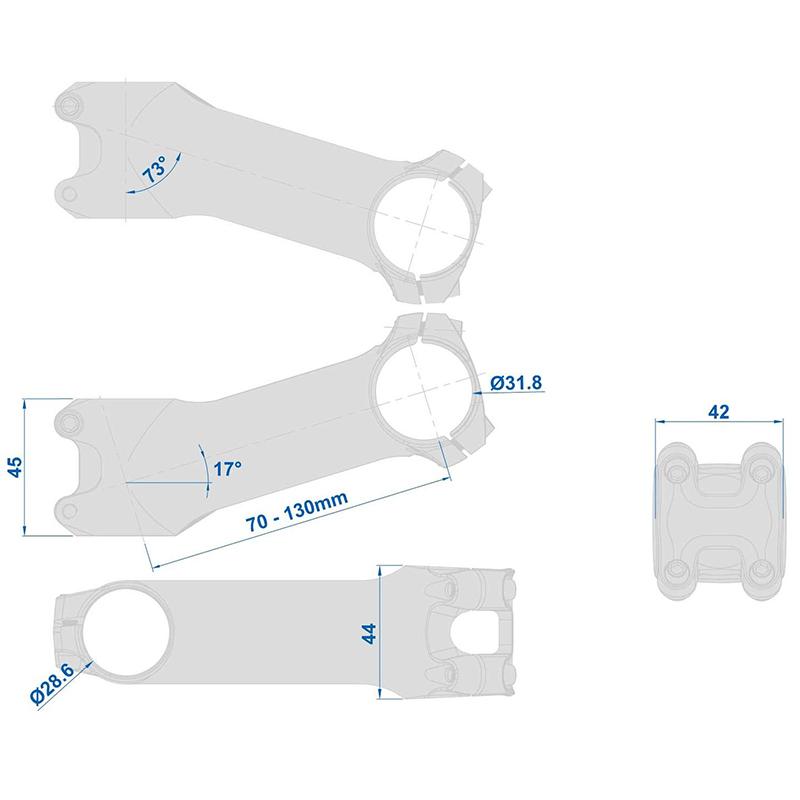 自転車 ステム リッチー WCS C220 BLATT 73° RITCHEY 70、80、90、100
