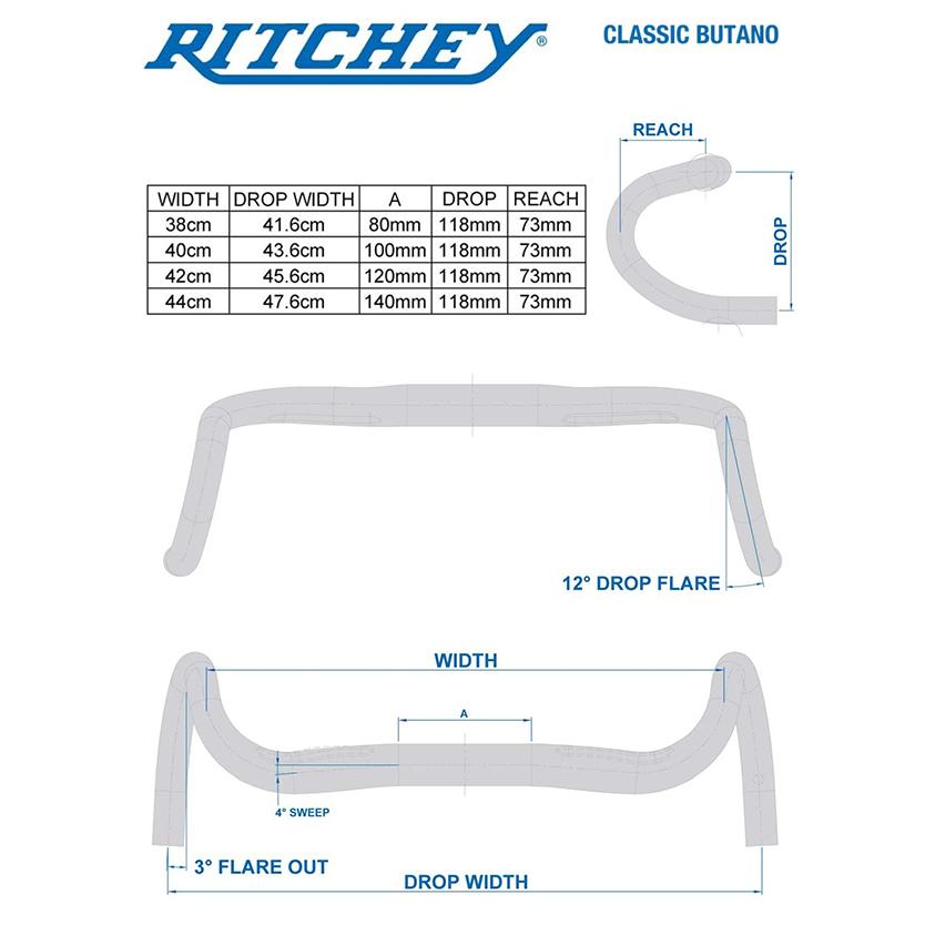 リッチー ドロップハンドル CLASSIC BUTANO 自転車 ハンドル ドロップ