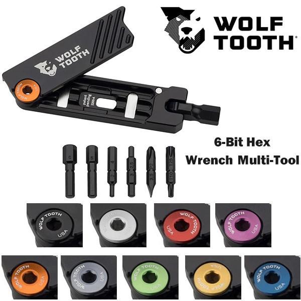 ウルフトゥース 6-Bit Hex Wrench Multi-Tool 自転車 工具 携帯工具 11の機能を搭載したマルチツール Wolf Tooth