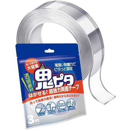 鬼ピタ 両面テープ 魔法のテープ 超強力 3m 壁紙 保管できる はがせる 魔法 日本ブランド 正規品 強力 両面 テープ 透明 ガラス タ Bec Depot 通販 Yahoo ショッピング