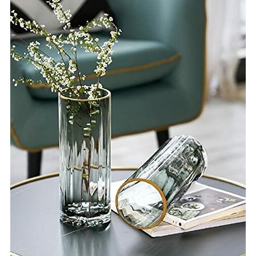 花瓶 ガラス 透明 グレー 30cm 花器 フラワーベース シリンダー 円柱 ガラスベース ガラスボトル アレンジ イン Beckshop 通販 Yahoo ショッピング