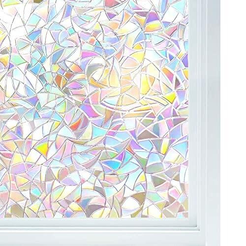 1245円 今日の超目玉 Haton ステンドグラスシール 窓ガラス目隠しフィルム 目隠しシート 水で貼って剥がせる 窓フィルム Uvカット