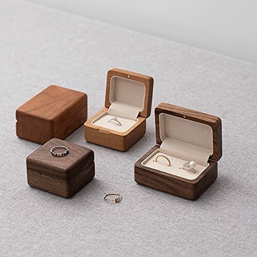 Crean リングケース ミニ 指輪ケース 木製 ペアリングケース ペア プロポーズ シンプル 高級 おしゃれ ギフトボ Beckshop 通販 Yahoo ショッピング