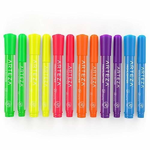 Arteza Highlighters Set of 60, Bulk Pack of Colored Markers, Wide and Narrow Chisel Tips, 6 Assorted Neon Colors, for Adults & Kids …｜beck-shop｜05