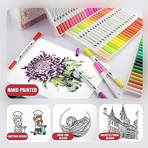 Liaki 水彩ペン 36色セット 水彩毛筆 イラストペン 細字太字両用 アートマーカー 両端ペン先 漫画落書き手帳塗 Beckshop 通販 Yahoo ショッピング