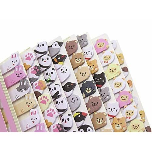 付箋 可愛い動物のしおり Diyメモ帳 紙の便箋 付箋 ひょっこり 大集合 8種類x160枚 豪華1280枚セット 超徳用見出 Beckshop 通販 Yahoo ショッピング