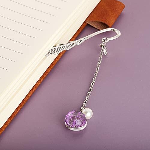 Jsdde ブックマーク しおり メタルフェザー 栞 羽根しおり 可愛い 手帳 ノート プレゼント 贈り物 花 ガラスボ 即納 最大半額