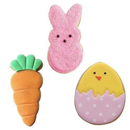 Ann Clark Cookie Cutters イースターファン クッキー型3個セット イースターバニー 卵 ニンジン レシピ小冊子 国内配送