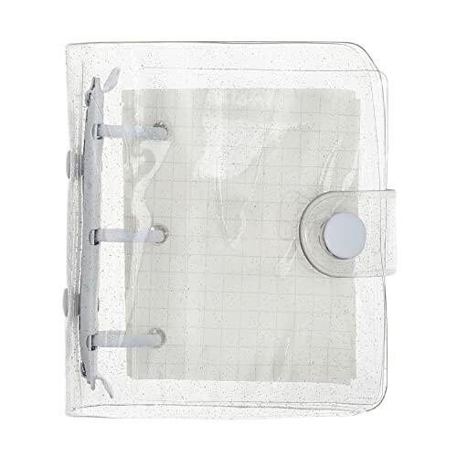 最も信頼できる 3穴 防水 ポケットサイズ Pvcクリア素材 システム手帳 メモ帳 Artibetter ボダン付き ミニバインダーノート 50枚紙 システム手帳 Athomeinparis Fr