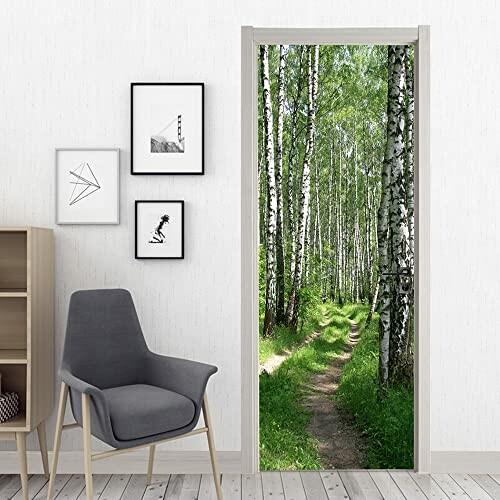 Vitoks ドアステッカー 目に良い緑 ウォールステッカー壁紙シール 白樺の森 植物 グリーン 自然風景 森 エコ型 Beckshop 通販 Yahoo ショッピング